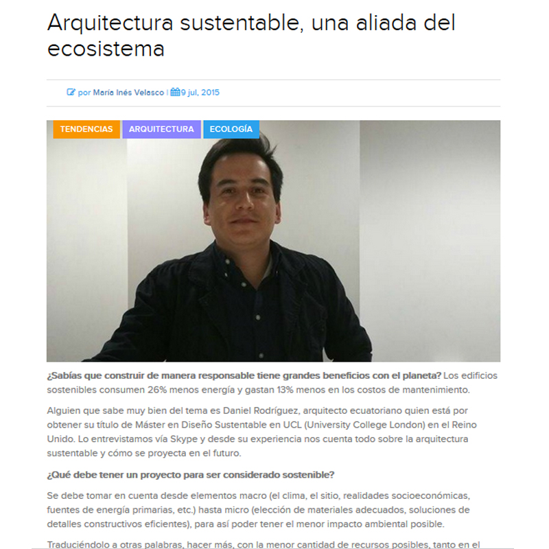 Arquitectura Sustentable - Daniel Rodríguez | En.Te. Design