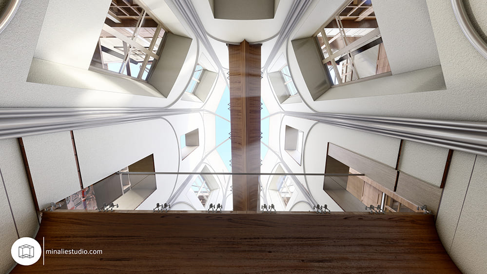 Certificación EDGE - Proyecto Eco Museo Biblioteca Quito - Interior Cúpula